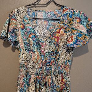 SHEIN Multicolor Paisley Maxi Dress